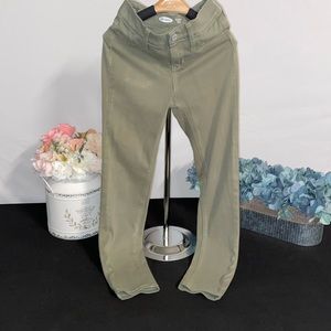 Old Navy Ballerina Jeggings in olive green for girls size 8
